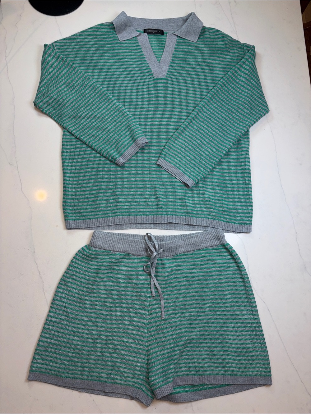 Grey & Green two piece set
